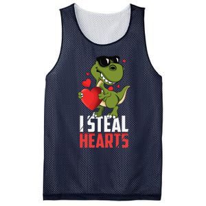 Valentines Day Heartbreaker Dinosaur Love Mesh Reversible Basketball Jersey Tank