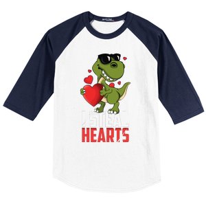 Valentines Day Heartbreaker Dinosaur Love Baseball Sleeve Shirt