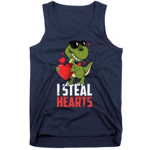 Valentines Day Heartbreaker Dinosaur Love Tank Top