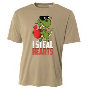 Valentines Day Heartbreaker Dinosaur Love Cooling Performance Crew T-Shirt