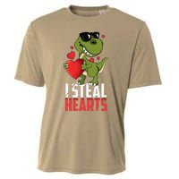 Valentines Day Heartbreaker Dinosaur Love Cooling Performance Crew T-Shirt