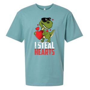 Valentines Day Heartbreaker Dinosaur Love Sueded Cloud Jersey T-Shirt