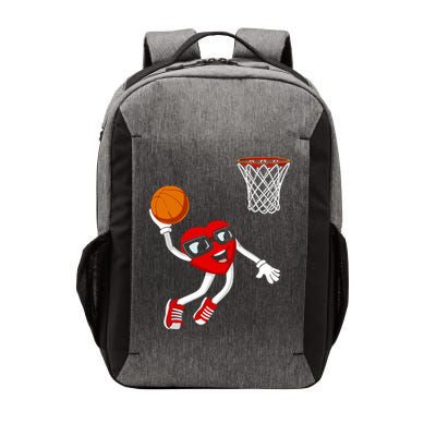 Valentines Day Heart Dunking Basketball Vector Backpack