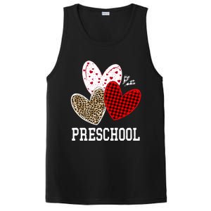 Valentines Day Hearts Leopard Red Plaid Preschool Teacher Cool Gift PosiCharge Competitor Tank