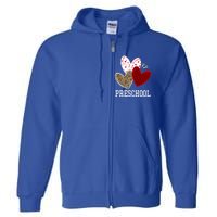 Valentines Day Hearts Leopard Red Plaid Preschool Teacher Cool Gift Full Zip Hoodie