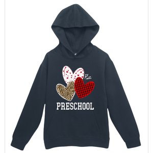 Valentines Day Hearts Leopard Red Plaid Preschool Teacher Cool Gift Urban Pullover Hoodie