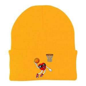 Valentines Day Heart Dunking Basketball Boys Girls Kids TShirt Knit Cap Winter Beanie