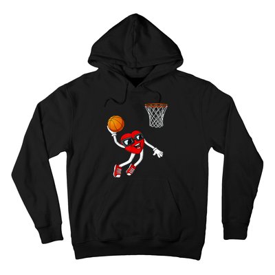 Valentines Day Heart Dunking Basketball Boys Girls Kids TShirt Hoodie