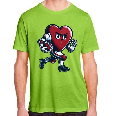 ValentineS Day Heart Football Player Team Sports Adult ChromaSoft Performance T-Shirt