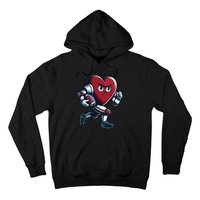 ValentineS Day Heart Football Player Team Sports Hoodie