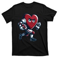 ValentineS Day Heart Football Player Team Sports T-Shirt