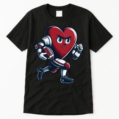 ValentineS Day Heart Football Player Team Sports Tall T-Shirt