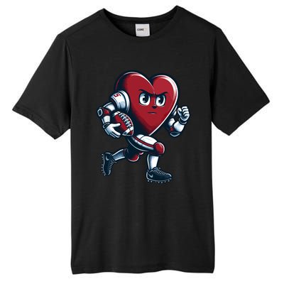 ValentineS Day Heart Football Player Team Sports Tall Fusion ChromaSoft Performance T-Shirt