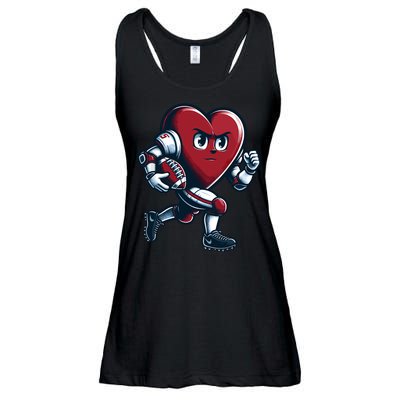 ValentineS Day Heart Football Player Team Sports Ladies Essential Flowy Tank