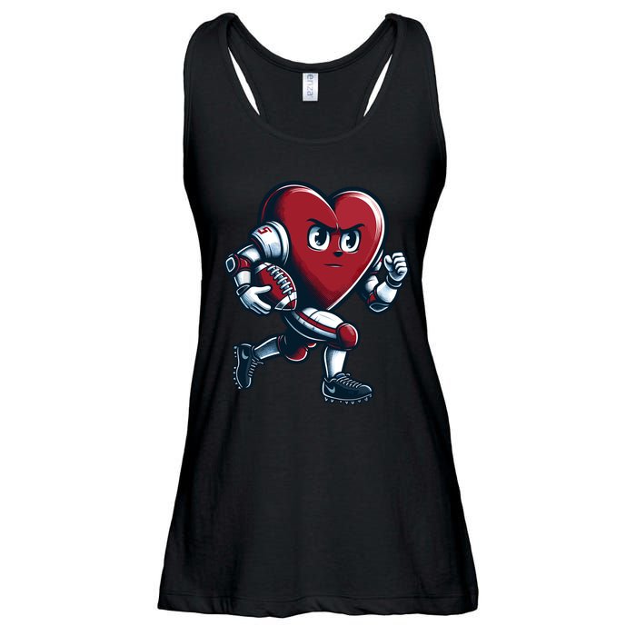 ValentineS Day Heart Football Player Team Sports Ladies Essential Flowy Tank