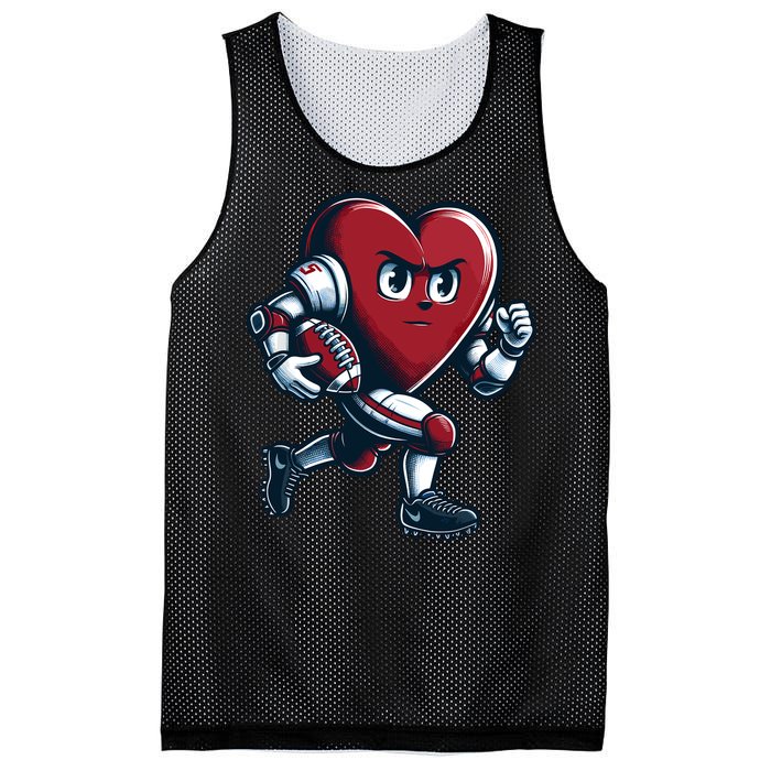 ValentineS Day Heart Football Player Team Sports Mesh Reversible Basketball Jersey Tank