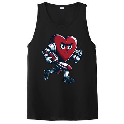 ValentineS Day Heart Football Player Team Sports PosiCharge Competitor Tank