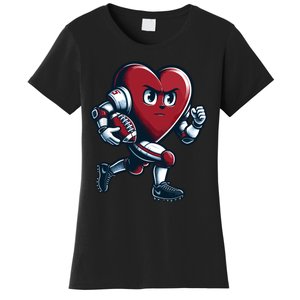 ValentineS Day Heart Football Player Team Sports Women's T-Shirt