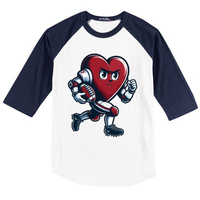 ValentineS Day Heart Football Player Team Sports Baseball Sleeve Shirt