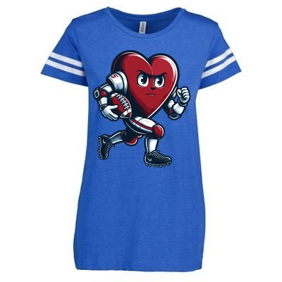 ValentineS Day Heart Football Player Team Sports Enza Ladies Jersey Football T-Shirt