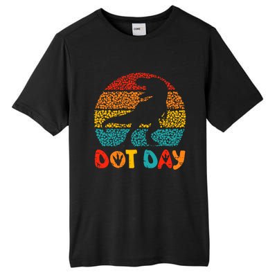 Vintage Dinosaur Happy Dot Day For Teacher Tall Fusion ChromaSoft Performance T-Shirt