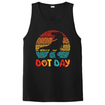 Vintage Dinosaur Happy Dot Day For Teacher PosiCharge Competitor Tank