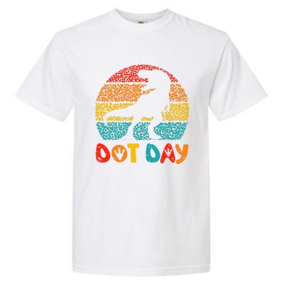 Vintage Dinosaur Happy Dot Day For Teacher Garment-Dyed Heavyweight T-Shirt