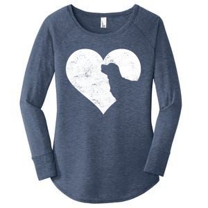 Valentine's Day Heart Cute Labrador Dog Lover Dog Mom Dad Meaningful Gift Women's Perfect Tri Tunic Long Sleeve Shirt