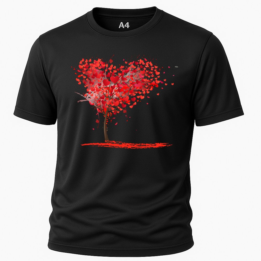Valentines Day Heart Shaped Tree Performance Shirt