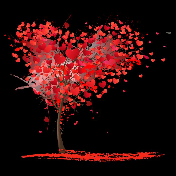 Valentines Day Heart Shaped Tree 7-Panel Snapback Hat