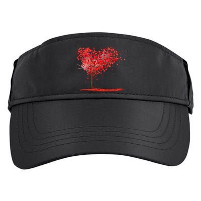 Valentines Day Heart Shaped Tree Adult Drive Performance Visor