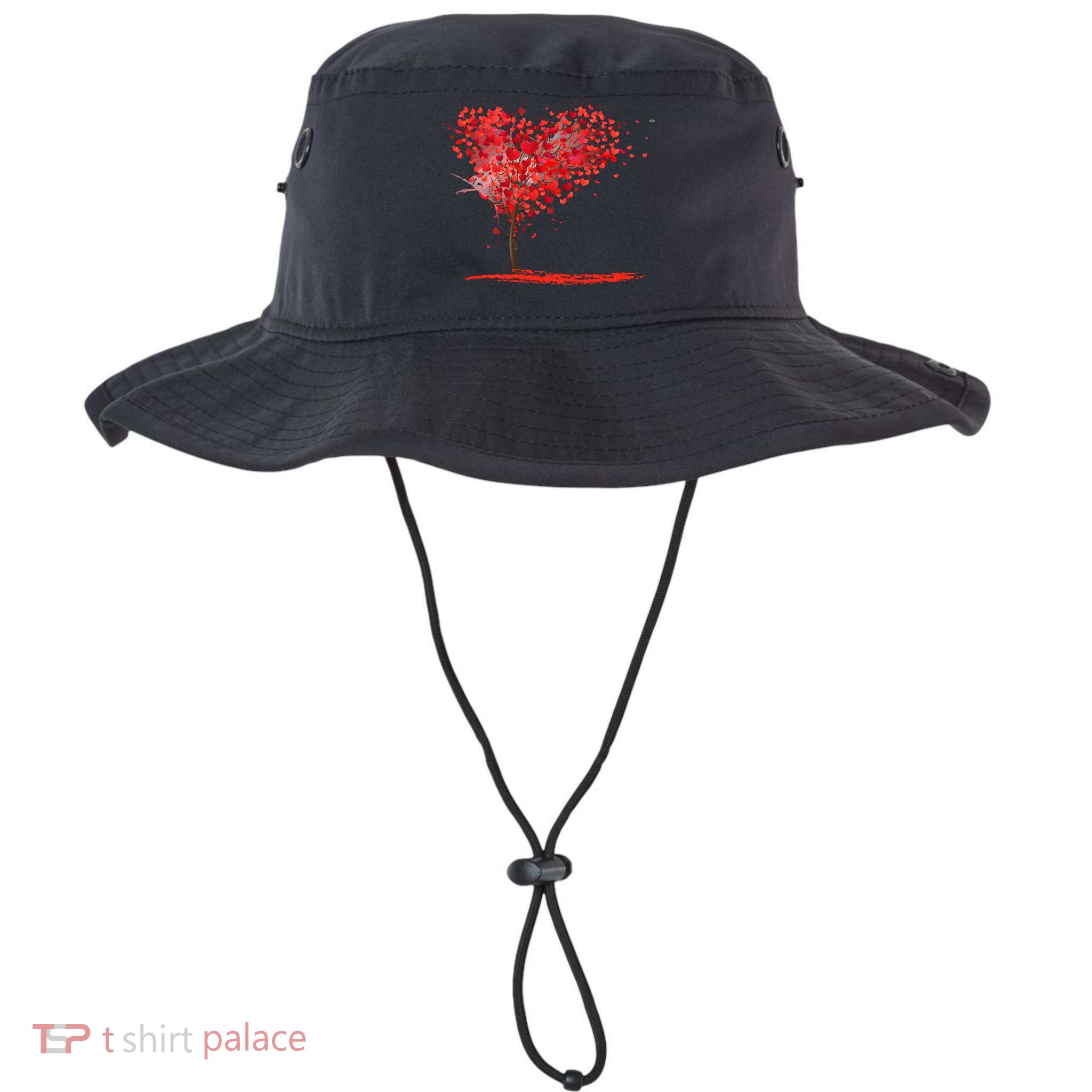 Valentines Day Heart Shaped Tree Bucket Hat