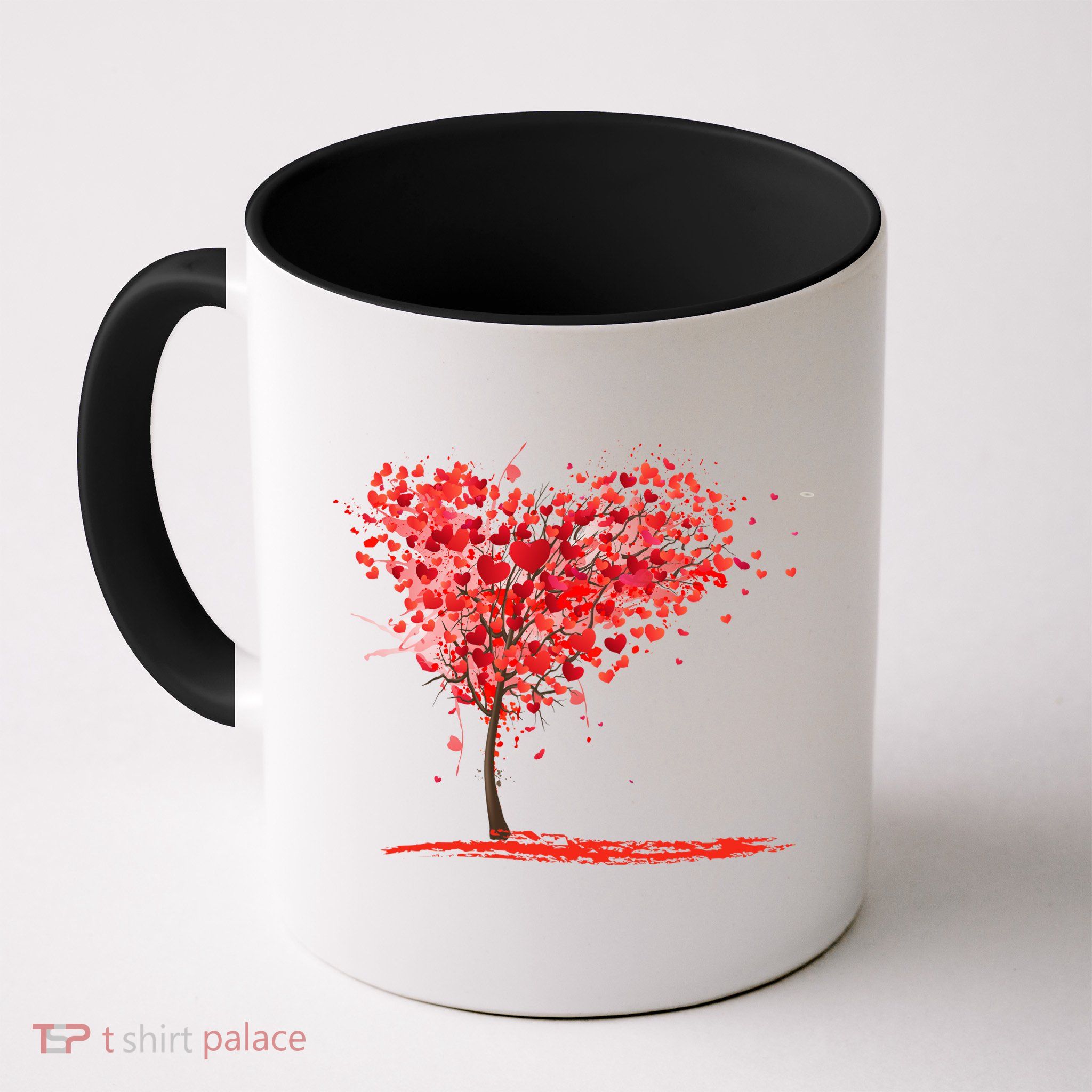 Valentines Day Heart Shaped Tree Mug
