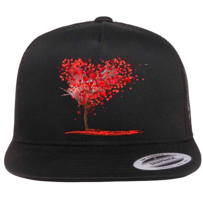 Valentines Day Heart Shaped Tree Flatbill Hat