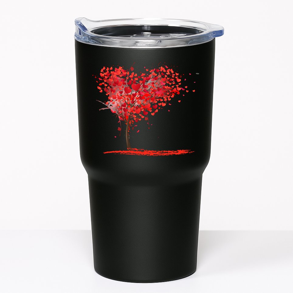 Valentines Day Heart Shaped Tree Tumbler