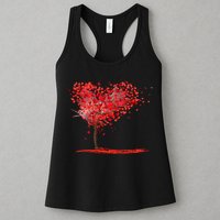 Valentines Day Heart Shaped Tree Womens Tank Top