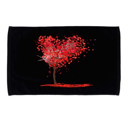 Valentines Day Heart Shaped Tree Microfiber Hand Towel