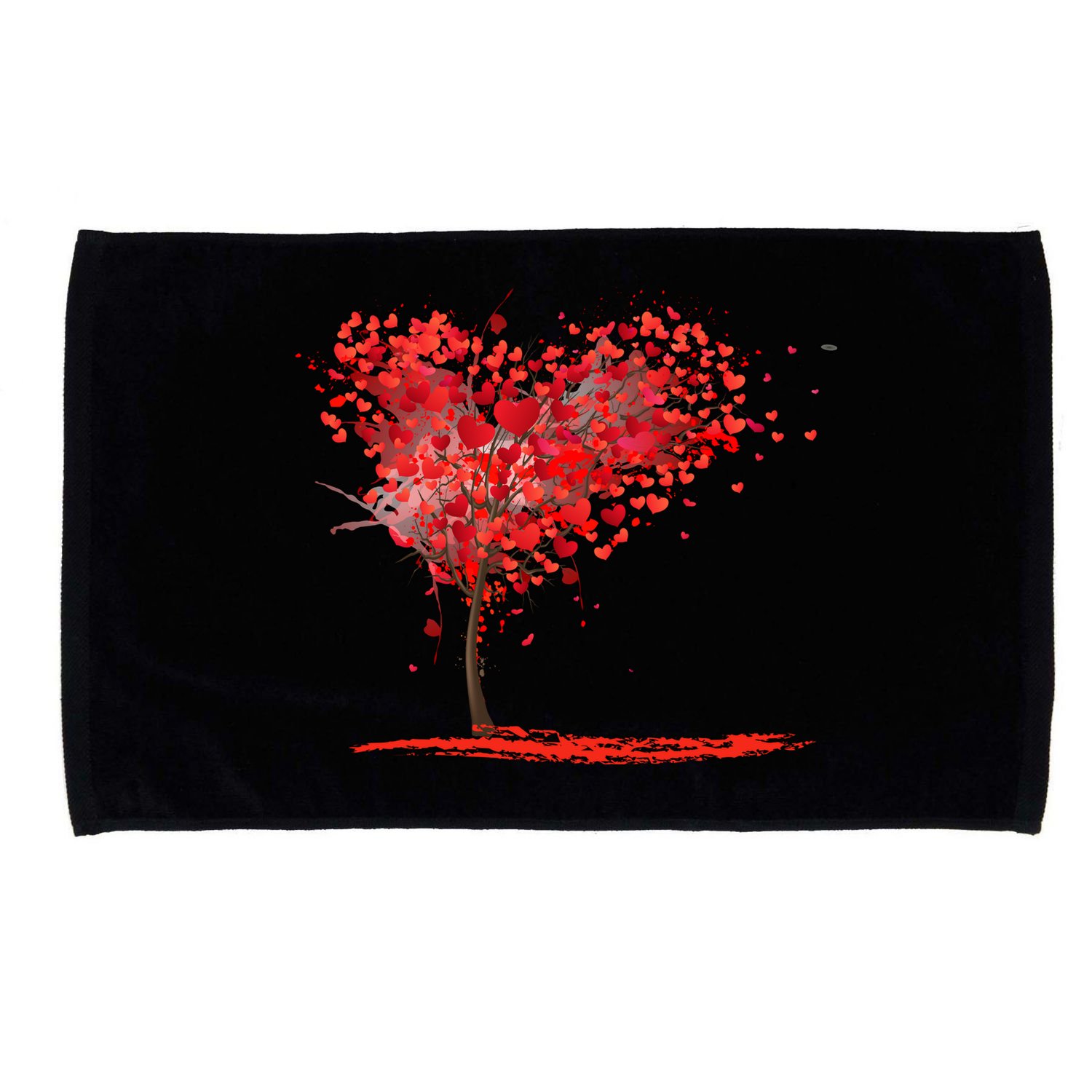 Valentines Day Heart Shaped Tree Microfiber Hand Towel