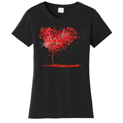 Valentines Day Heart Shaped Tree Women's T-Shirt