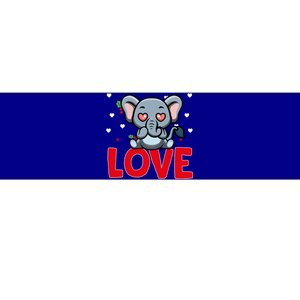 Valentine's Day Hearts Love Elephant Animal Lovers Gift Bumper Sticker