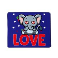 Valentine's Day Hearts Love Elephant Animal Lovers Gift Mousepad