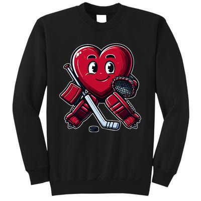 ValentineS Day Heart Ice Hockey Goalie Sweatshirt