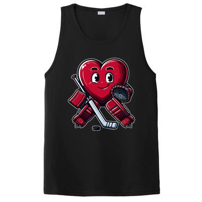 ValentineS Day Heart Ice Hockey Goalie PosiCharge Competitor Tank