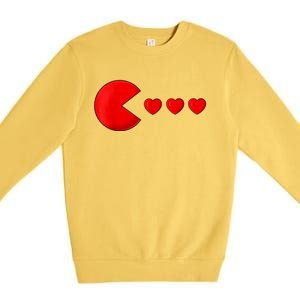 Valentines Day Hearts Funny Premium Crewneck Sweatshirt