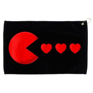 Valentines Day Hearts Funny Grommeted Golf Towel