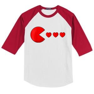 Valentines Day Hearts Funny Kids Colorblock Raglan Jersey