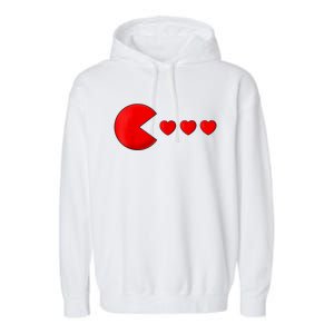 Valentines Day Hearts Funny Garment-Dyed Fleece Hoodie