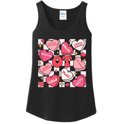 Valentines Day Heart Occupational Therapist Ot Therapy Ladies Essential Tank