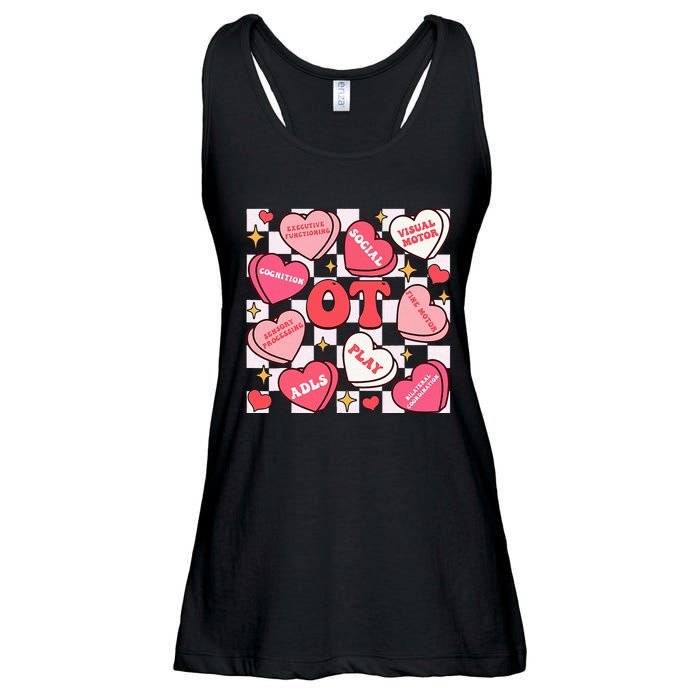 Valentines Day Heart Occupational Therapist Ot Therapy Ladies Essential Flowy Tank