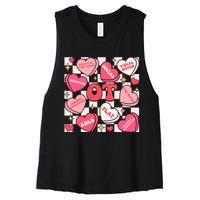 Valentines Day Heart Occupational Therapist Ot Therapy Women's Racerback Cropped Tank